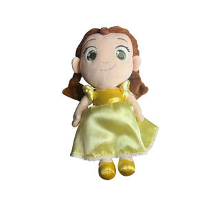 Disney Store Princess Belle 12" Plush Baby Toddler Yellow Dress Beauty & Beast